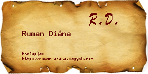 Ruman Diána névjegykártya