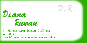diana ruman business card